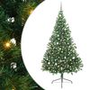 vidaXL Kunstig Forbelyst Juletr&aelig; med 300 LED'er Gr&oslash;n 240 cm PVC