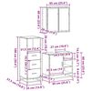 vidaXL m&oslash;bels&aelig;t til badev&aelig;relse 3 dele konstrueret tr&aelig; sonoma-eg