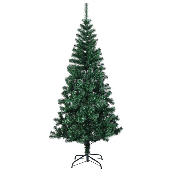 vidaXL kunstigt juletræ med farverige grene 180 cm PVC grøn