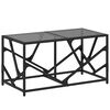 vidaXL sofabord med sort glastop 78,5x40x41 cm st&aring;l