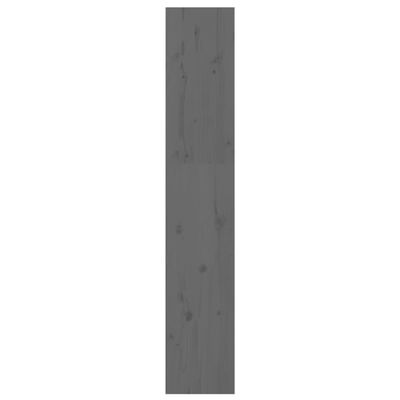 vidaXL bogreol/rumdeler 60x30x167,5 massivt fyrretræ grå