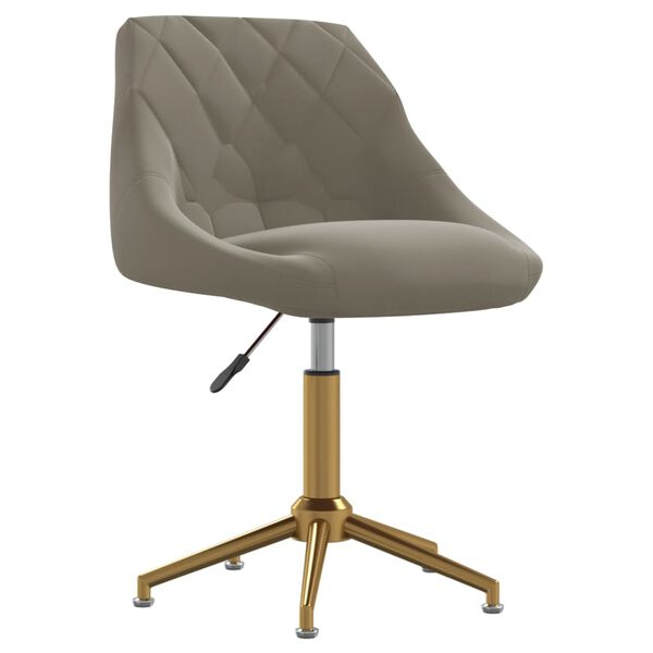 vidaXL drejelige spisebordsstole 4 stk. fl&oslash;jl lysegr&aring;