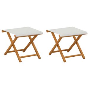 vidaXL Havestol 2 pcs Massiv Eucalyptus Tr&aelig; Cremefarvet