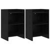 vidaXL Sengeborde 2 pcs Sort eg 40 x 30 x 60 cm Konstrueret tr&aelig;
