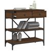 vidaXL konsolbord 75x34,5x75 cm konstrueret tr&aelig; brunt egetr&aelig;
