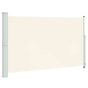 vidaXL sammenrullelig sidemarkise til terrassen 180x314 cm cremefarvet