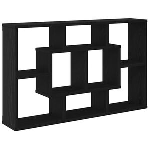 vidaXL V&aelig;ghylde med hylde Sort eg 85 x 16 x 52,5 cm Konstrueret tr&aelig;