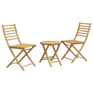 vidaXL bistros&aelig;t 3 dele bambus