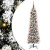 vidaXL Kunstigt juletr&aelig; Hvid 150 cm PVC og metal og plast