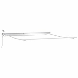 vidaXL Markiseramme med LED -strimmellys Hvid 400 &times; 350 cm Aluminium