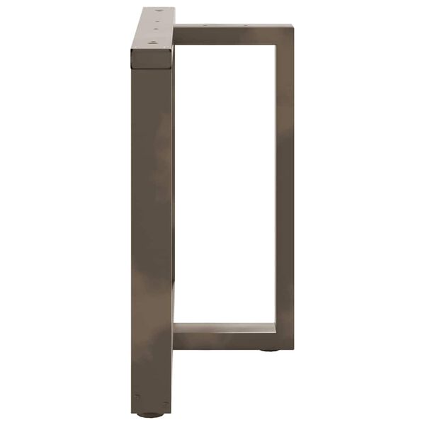 vidaXL spisebordsben T-formet 2 stk. sort 100x35x(72-73) cm stål