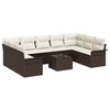 vidaXL Havesofa S&aelig;t 10 stk. Gr&aring; polyrattan