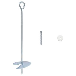 vidaXL Jordanker 10 pcs S&oslash;lv &Oslash;10 x 40 cm Galvaniseret metal