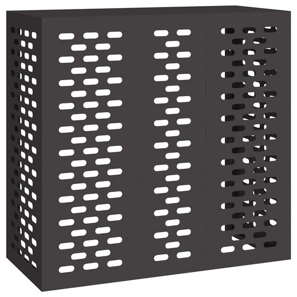 vidaXL Air Conditioner Cover Sort 110 x 50 x 105 cm St&aring;l