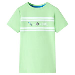 T-shirt til b&oslash;rn str. 128 neongr&oslash;n