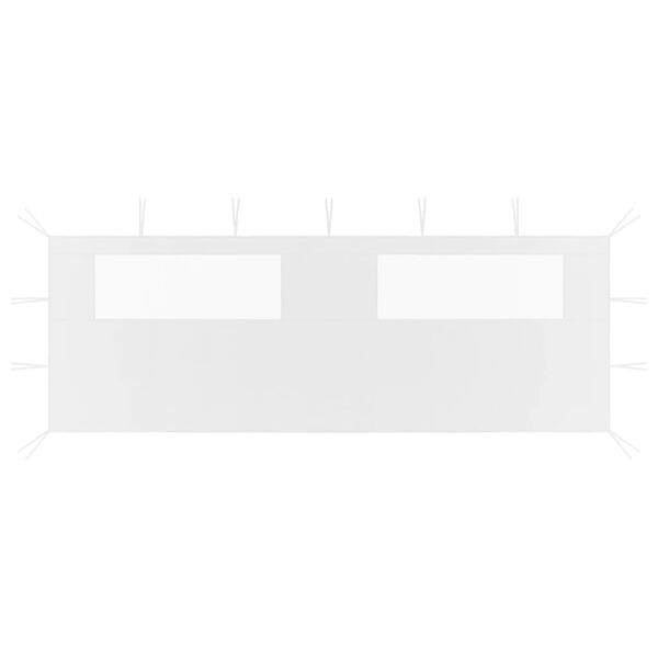 vidaXL pavillonv&aelig;g med vinduer 6x2 m hvid