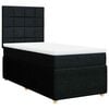 vidaXL kontinentalseng med madras 100x200 cm stof sort