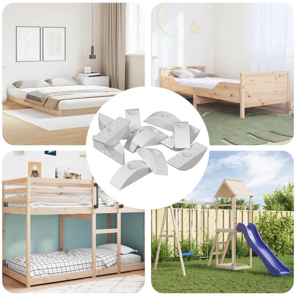 vidaXL Halvm&aring;ne Skive 18 pcs Hvid M6 Polypropylen