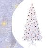 vidaXL Kunstigt juletr&aelig; med 300 LED'er Hvid 240 cm PVC og St&aring;l