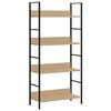 vidaXL bogreol 60x27,6x124,5 cm 4 hylder konstrueret tr&aelig; egetr&aelig;sfarve