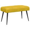 vidaXL B&aelig;nk med knap tufting Gul 80 x 40 x 46 cm Velour