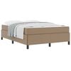 vidaXL Sengestel med madras Cappuccino 140 x 200 cm Stof