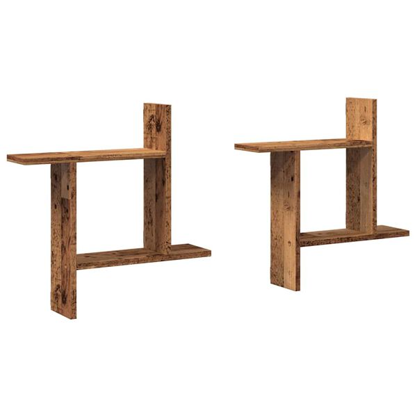 vidaXL v&aelig;ghylder 2 stk. 50x12x50 cm konstrueret tr&aelig; gr&aring;