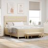 vidaXL Box spring seng med madras Creme 180 x 200 cm Stof