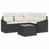 vidaXL Havesofa S&aelig;t 5 stk. Brun og Creme polyrattan