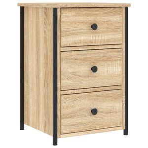 vidaXL sengebord 40x36x60 cm konstrueret tr&aelig; sonoma-eg