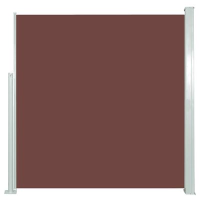 vidaXL sammenrullelig sidemarkise til terrassen 140x300 cm brun