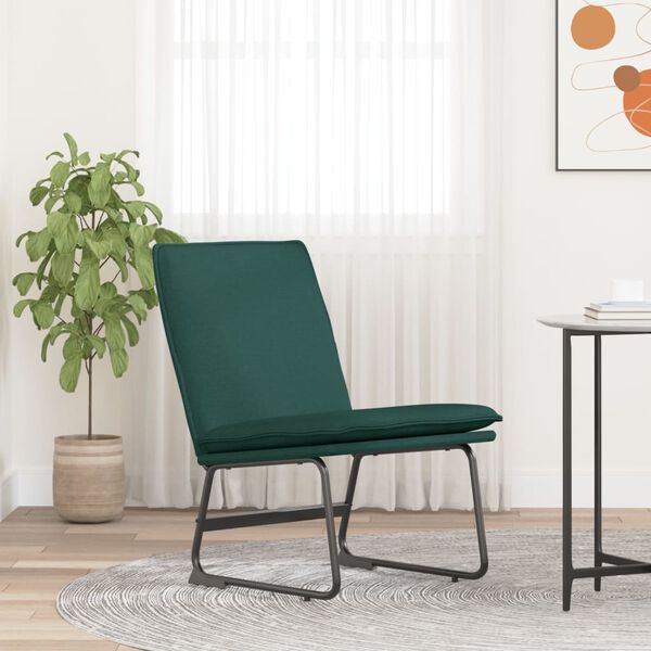 vidaXL loungestol 52x75x76 cm stof m&oslash;rkegr&oslash;n
