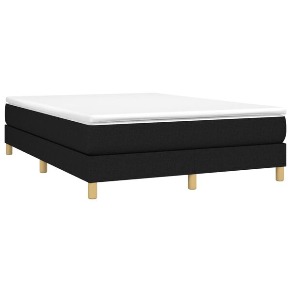 vidaXL Boxspring sengeramme 140x190 cm stof sort