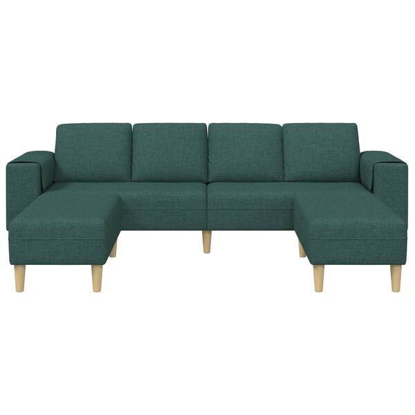 vidaXL Stue Sofa 3 pcs M&oslash;rkegr&oslash;n Polyester