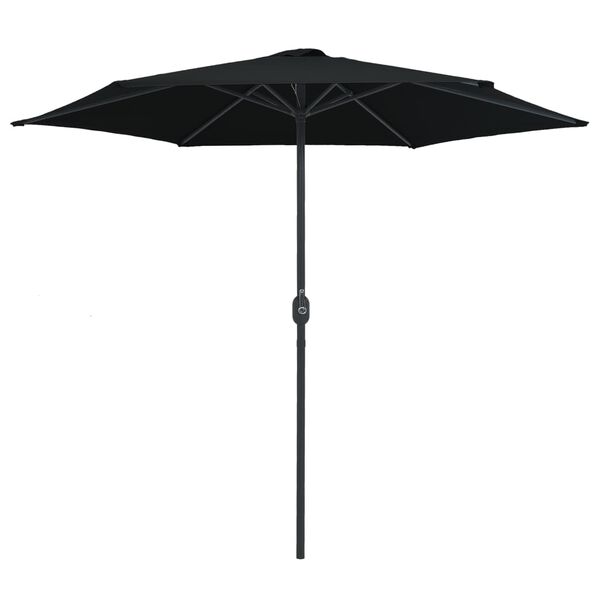 vidaXL haveparasol med aluminiumstang 270x246 cm sort