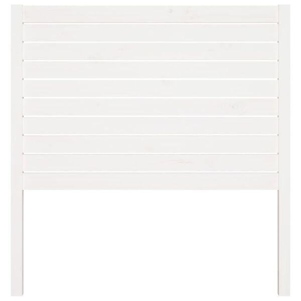 vidaXL sengegærde 81x4x100 cm massivt fyrretræ hvid