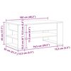 vidaXL Sofabord Artisan Egetræ 102 x 55 x 45 cm Konstrueret træ