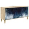 vidaXL TV-skab RAALTE 102 x 33 x 50 cm Sonoma-eg Konstrueret tr&aelig;