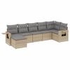 vidaXL sofas&aelig;t til haven 7 dele med hynder polyrattan beige