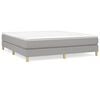 vidaXL Boxspring sengeramme 180x200 cm stof lysegr&aring;