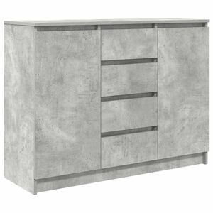 vidaXL sk&aelig;nk med skuffer 100,5x35x76 cm konstrueret tr&aelig; betongr&aring;
