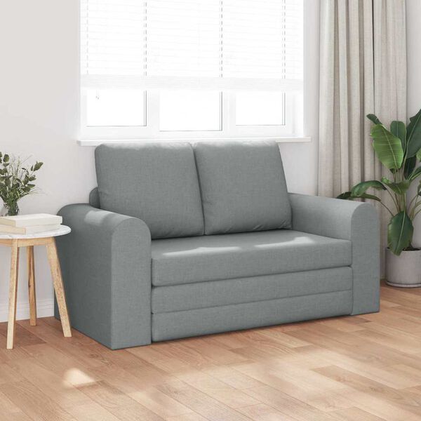 vidaXL Sovesofa 60cm Lysegr&aring; Stof