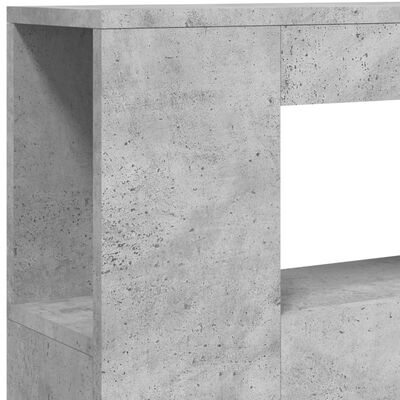 vidaXL sengegavl m. LED-lys 100x18,5x103,5 cm konstrueret træ betongrå