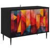 vidaXL TV-skab HEESCH 69 x 33 x 50,5 cm Sort eg Konstrueret tr&aelig;