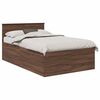 vidaXL Sengestel med hovedg&aelig;rde Brun eg 135 x 190 cm Konstrueret tr&aelig;