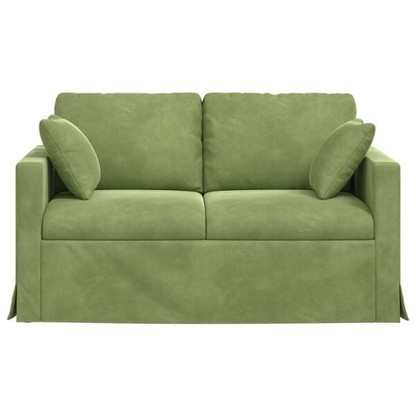 vidaXL Sofa Lys gr&oslash;n 138 x 78 x 80 cm Fl&oslash;jl