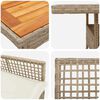 vidaXL Have Spisebordss&aelig;t 3 pcs Beige Poly rattan