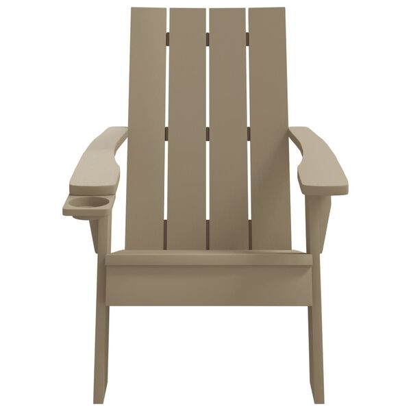 vidaXL Adirondack-havestol 75x88,5x89,5 cm polypropylen lysebrun
