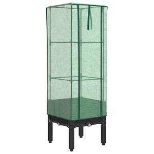 vidaXL h&oslash;jbed med drivhusovertr&aelig;k 40x40x140 cm rattan-look