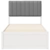 vidaXL Sengestel med Polstret Hovedgavl Lysegr&aring; 90 x 190 cm